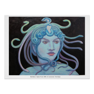 Poster Medusa Bleue - Portrait Imaginaire