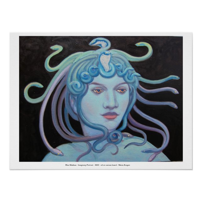 Poster Medusa Bleue - Portrait Imaginaire (Devant)