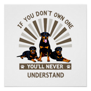 Poster Meilleur Art Rottweiler Pour Hommes Femmes Enfants
