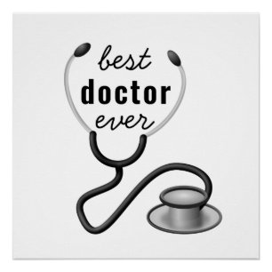 Poster Meilleur Médecin Personnalisé Merci Médecin