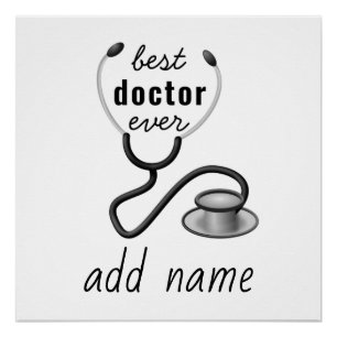 Poster Meilleur Médecin Personnalisé Merci Médecin