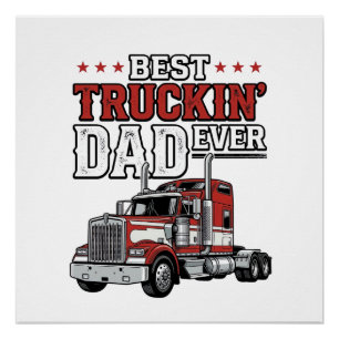 Poster Meilleur Papa de Camionneur Ever Création de Chemi