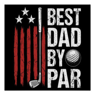 Poster Meilleur Papa Par Humour Golf