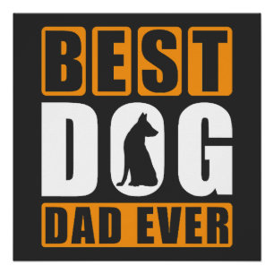 Poster Meilleur papa pour chien de tous les temps