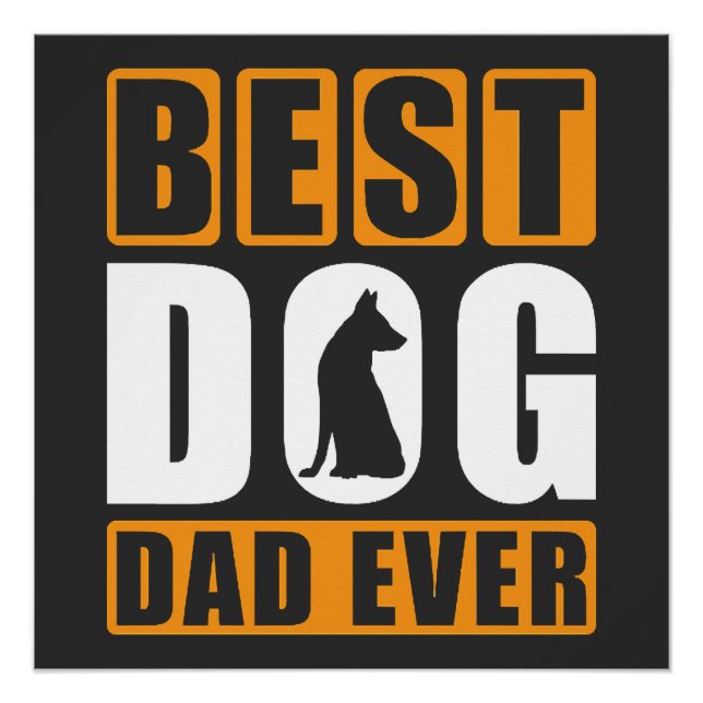 Poster Meilleur papa pour chien de tous les temps (Devant)
