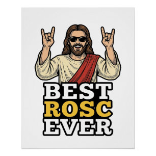 Poster Meilleur Rosc Vintage Rock Main Religieux T-Shirt_