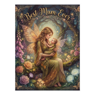 Poster "Meilleure Maman de Tous les Temps" Illustration F