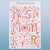 Meilleure Maman Jamais Art Floral Aquarelle Person