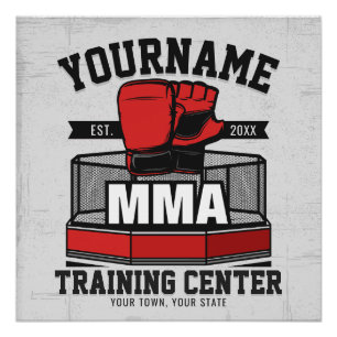 Poster Mélange d'arts martiaux AJOUTER LE NOM MIXED MARTI