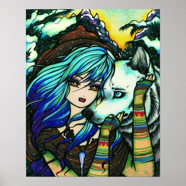 Poster Melissa Vampire Wolf Imaginaire Winter Art (Devant)