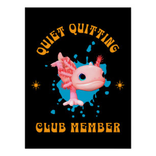Poster Membre amusant du Club de Démission Silencieuse av