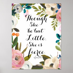 Poster Même si elle est petite elle est féroce Art de nur