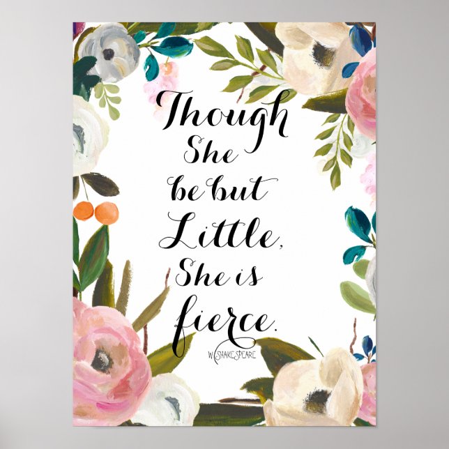 Poster Même si elle est petite elle est féroce Art de nur (Devant)