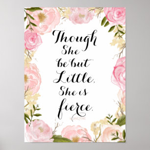 Poster Même si elle est petite elle est féroce Art de nur