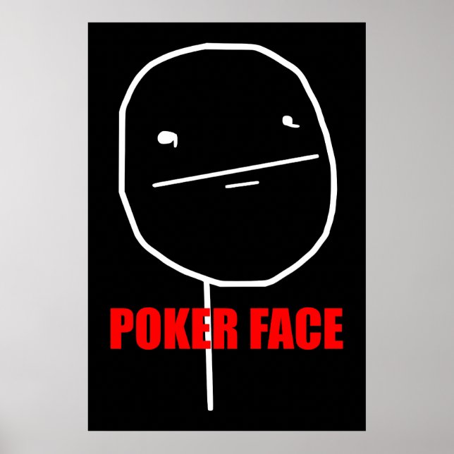 Poster Mème visage poker (Devant)