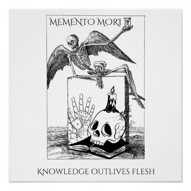 Poster memento mori dark academia (Devant)