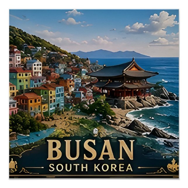 Poster 🧲 Mémoire de vacances à Busan en Corée du Sud pou (Devant)