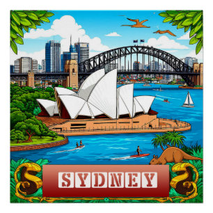 Poster 🌊 Mémoire de voyage à Sydney Harbour pour les vis