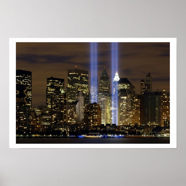 Poster Mémorial 9-11 "Hommage à la lumière" (Devant)