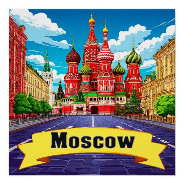 Poster 🧲 Mémorial de l'explorateur de Moscou Russie (Devant)