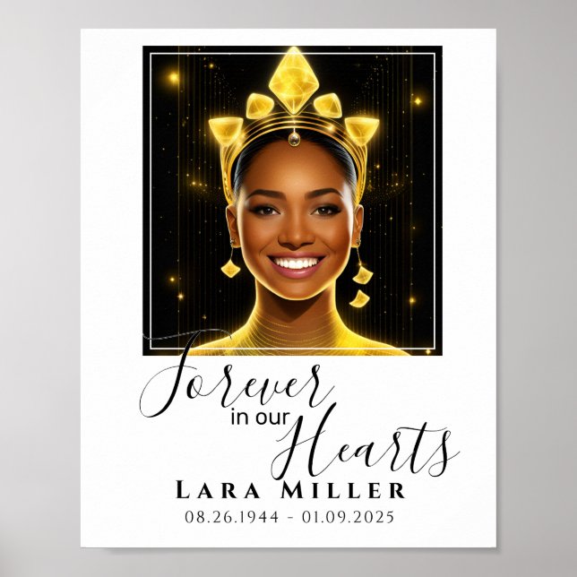 Poster Memorial Forever In Our Hearts (Devant)