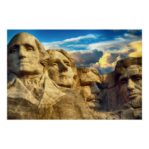 Poster Mémorial présidentiel de Mount Rushmore