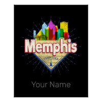 Memphis Tennessee United States Retro Skyline