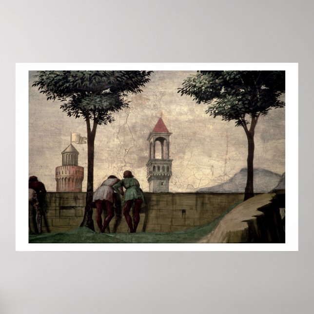 Poster Men Looking over a Wall, from the Visitation (Devant)