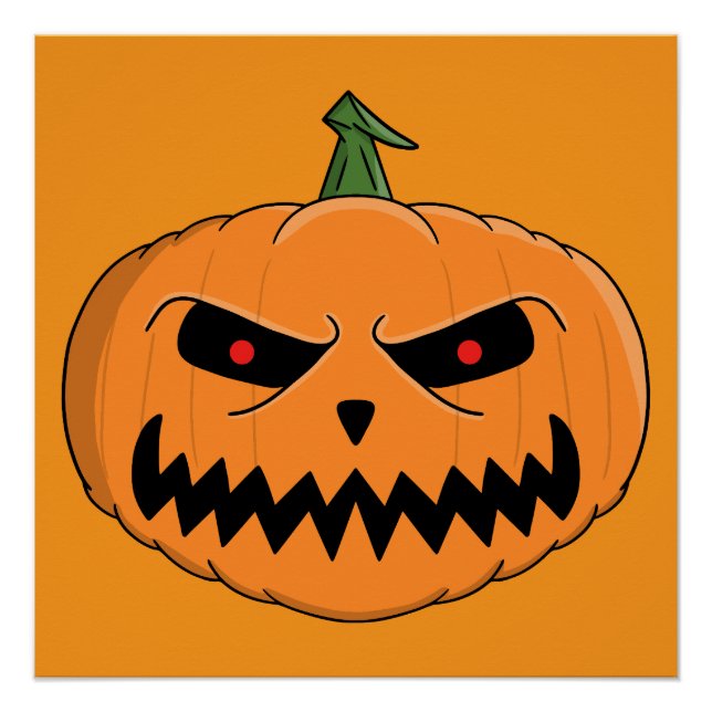 Poster Menacer Jack O'Lantern Halloween (Devant)