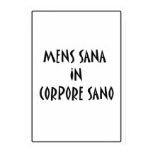 Poster "Mens sana in corpore sano"