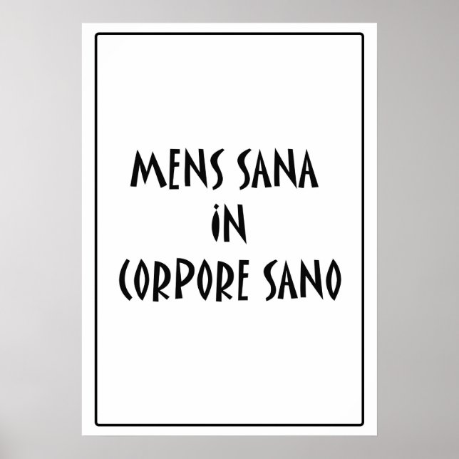 Poster "Mens sana in corpore sano" (Devant)