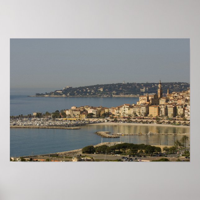 Poster Menton, Cote d'Azur, France. (Devant)
