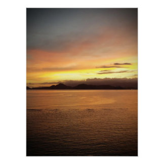 Poster Mer de Santos Brésil