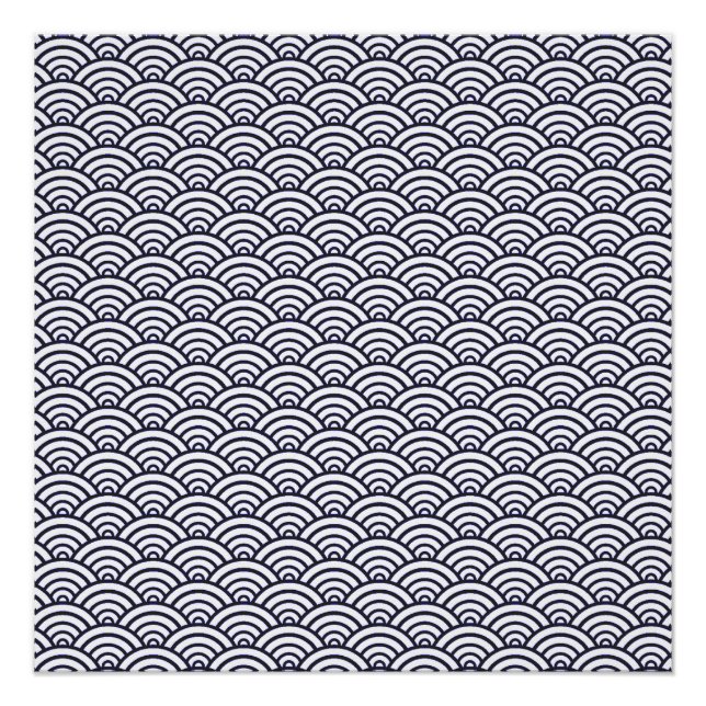 Poster Mer de Seigaiha (Devant)