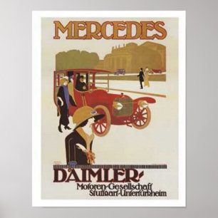 Poster Mercedes Vintages Daimler Ad 2