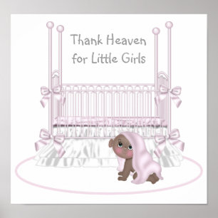 Poster Merci au Ciel pour les Petites Filles Art de Nurse