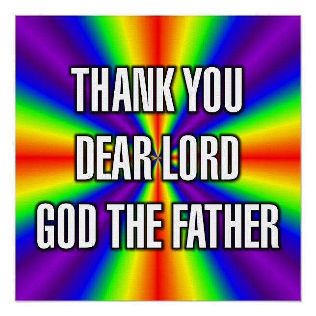 POSTER MERCI SEIGNEUR DIEU LE PÈRE (Devant)