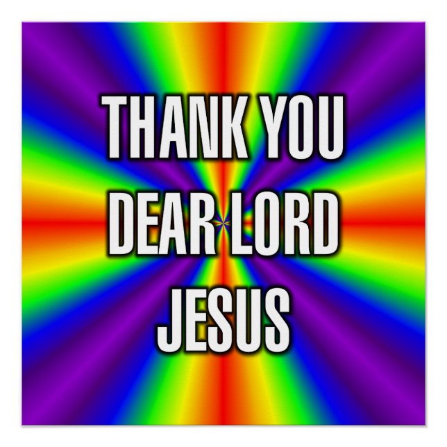 POSTER MERCI SEIGNEUR JÉSUS BIEN-AIMÉ (Devant)