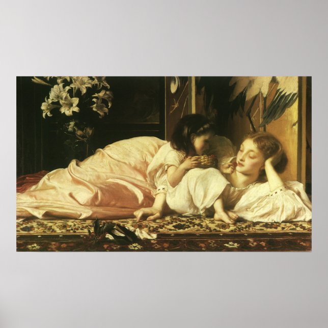 Poster Mère et Enfant (alias Cerises) par Lord Leighton (Devant)