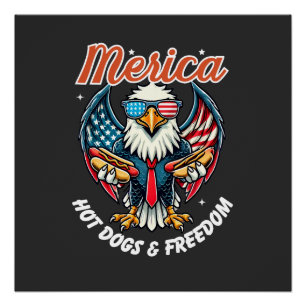 Poster Merica Mullet Eagle Chemise   Chemise pour 4 juill