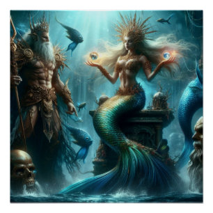 Poster Mermaid Poseidon