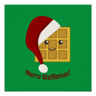Poster Merry Wafflemas Christmas Wafflemas