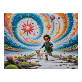 Poster Merveilleuse brodée magique