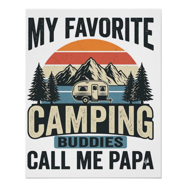 Poster Mes copains de camping préférés m'appellent Papa S (Devant)