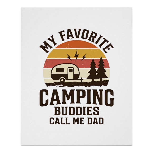 Poster Mes copains de camping préférés m'appellent Papa V (Devant)
