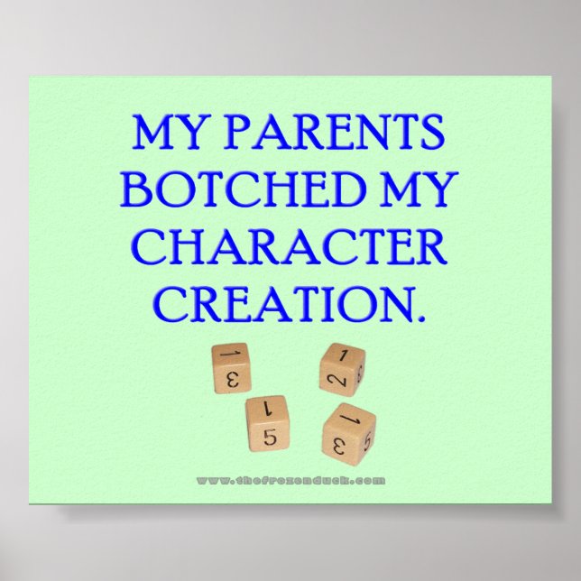 Poster Mes Parents Ont Baissé Ma Création De Caractère (Devant)