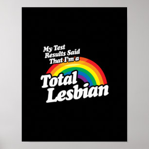 POSTER MES RÉSULTATS DE TEST ONT DIT LESBIAN