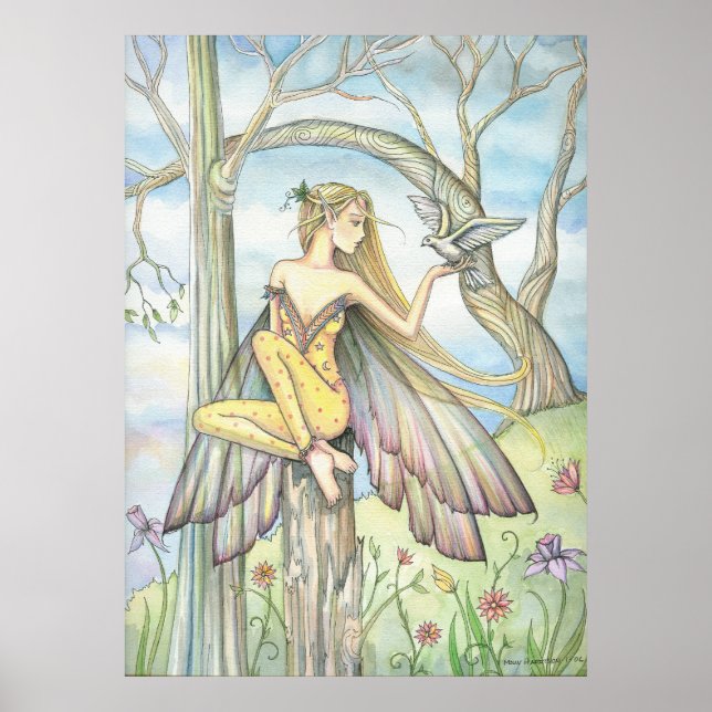 Poster Messenger Fairy Dove par Molly Harrison (Devant)