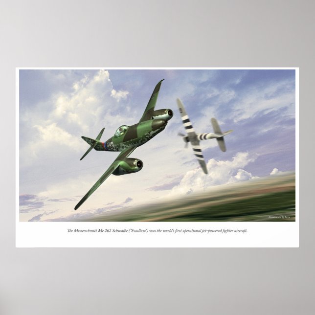 Poster Messerschmitt Me 262 (Devant)