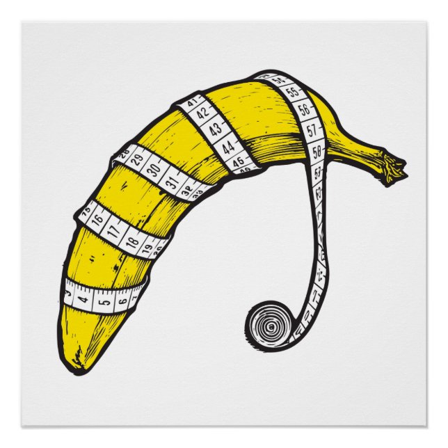 Poster 🍌 mesure de banane, pop-art (Devant)